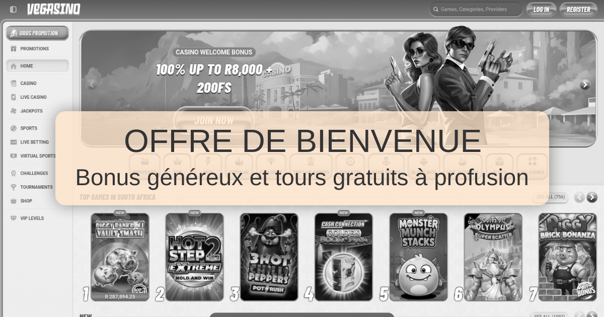 Vegasino Casino et son bonus de bienvenue : conditions et accès